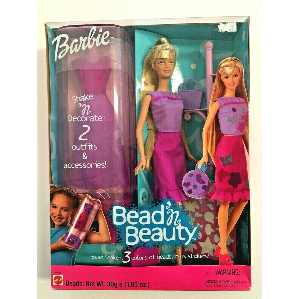 Mattel Bead'n Beauty Barbie 52745 Decorate Outfits 2001 Doll